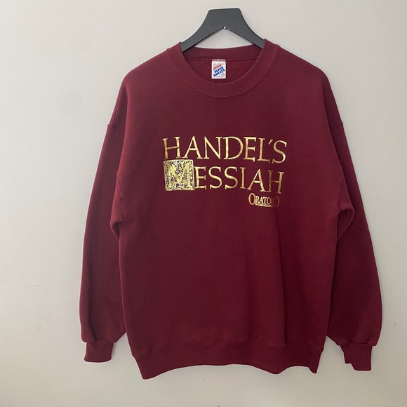 Vintage 90s Handel's Messiah Sweatshirt XLarge Classical Music Lovers Jerzees - Picture 2 of 6
